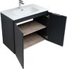 Комплект мебели для ванной Aquanet Алвита New 80 2 дверцы, антрацит