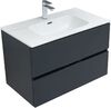 Комплект мебели для ванной Aquanet Алвита New 80 2 ящика, антрацит