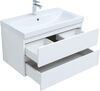 Комплект мебели для ванной Aquanet Беркли 80 белый глянец (2 ящика)