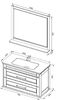 Комплект мебели для ванной Aquanet Бостон М 100 белый (ручки золото) (лит. мрамор)