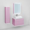 Зеркало-шкаф Jorno Pastel 60 с подсветкой Pas.03.60/PI Розовый иней