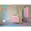 Зеркало-шкаф Jorno Pastel 60 с подсветкой Pas.03.60/PI Розовый иней