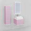 Зеркало-шкаф Jorno Pastel 46 с подсветкой Pas.03.46/PI Розовый иней