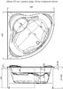 Акриловая ванна Aquanet Malta New 150x150 (с каркасом)