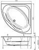 Каркас сварной для акриловой ванны Aquanet Vista 150x150