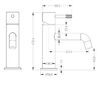 Смеситель для умывальника Boheme Uno White Gold 461-WG