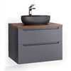 Тумба под раковину Jorno Wood 80, серая wood.01.80/P/GR