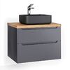 Тумба под раковину Jorno Wood 80, серая wood.01.80/P/GR