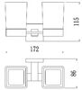 Держатель двух стаканов Savol 65h (S-06568H)