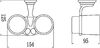 Держатель для двух стаканов Savol 31 (S-003168)