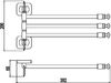 Держатель для полотенец поворотный (3-ой) Savol 64 (S-006403)