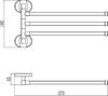 Держатель для полотенец поворотный (3-ой) Savol 70 (S-008603)