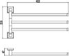 Держатель для полотенец поворотный (3-ой) Savol 95 (S-009503)