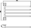 Держатель для полотенец поворотный (4-ой) Savol 95 (S-009504)