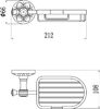 Мыльница решетка настенная Savol 58b (S-005832B)