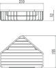 Полка решетка Savol угловая одинарная (S-002832-1)