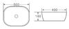 Накладная раковина BelBagno BB1302-H311 размер 50х40