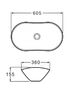 Накладная раковина BelBagno BB1404-H311 размер 60,5х37