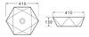 Накладная раковина BelBagno BB1344A размер 48,5х41,5