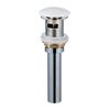 AQUAme AQM7002-1W Донный клапан с переливом, керамическая накладка, цвет белый