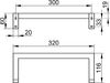 Полотенцедержатель Keuco Edition 90 Square, 320 мм, хром, 19121010000