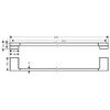 Держатель банных полотенец AddStoris Hansgrohe 41747340, 65 см, шлифованный черный хром