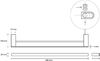 Полотенцедержатель Bemeta GALLA 108104050, 60 см