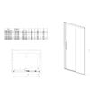 Душевая дверь Vincea Софт (Soft) VDS-3SO110CLB 110x195 см, профиль черный матовый. Размер регулировки 1080-1120 мм