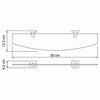 Полка стеклянная Lippe K-6500 K-6524