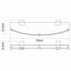 Полка стеклянная с бортиком WasserKRAFT Leine K-5000 WHITE K-5044WHITE