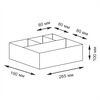 Плетеная корзина для белья WasserKRAFT Neime WB-190 WB-190-M Размер 26,5 x 19 x 10 см
