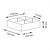 Плетеная корзина для белья WasserKRAFT Neime WB-190 WB-190-S Размер 23,5 x 18 x 8 см