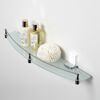Полка стеклянная с бортиком WasserKRAFT Leine K-5000 WHITE K-5044WHITE