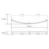 Полка стеклянная с бортиком WasserKRAFT Kammel K-8300 K-8344