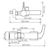 Смеситель для ванны с душем WasserKRAFT Sauer 7101 золотой