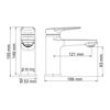 Смеситель для раковины WasserKRAFT Lopau 3200 3203 хром