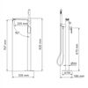 Смеситель для ванны напольный WasserKRAFT Dinkel 5800 5821 хром