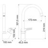 Смеситель для кухонной мойки WasserKRAFT Ruhr 24400 24407 хром