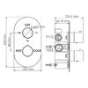 Термостатический смеситель для душа WasserKRAFT Berkel 4800 4844 хром на 3 выхода