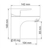 Смеситель для раковины WasserKRAFT Leine 3500 3503 хром