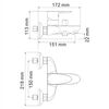 Смеситель для ванны с душем WasserKRAFT Leine 3500 3501 хром