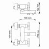Смеситель для ванны с душем WasserKRAFT Weser 7800 7801 хром