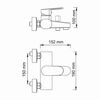 Смеситель для ванны с душем WasserKRAFT Donau 5300 5301 хром