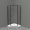 Душевой уголок BelBagno UNO-195-P-1-90-C-NERO стекло Прозрачное 90х90