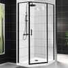 Душевой уголок BelBagno UNO-195-P-1-90-C-NERO стекло Прозрачное 90х90
