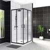 Душевой уголок BelBagno UNO-195-A-2-100-C-NERO, стекло Прозрачное