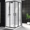 Душевой уголок BelBagno UNO-195-A-2-100-C-NERO, стекло Прозрачное