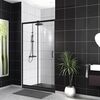 Душевая дверь BelBagno UNO-195-BF-1-130-C-NERO, стекло прозрачное, регулировка 128,8-131,2 см