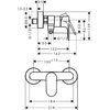 Смеситель для душа 72640670 Hansgrohe Rebris S, матовый черный
