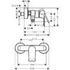 Смеситель для душа 72650000 Hansgrohe Rebris E